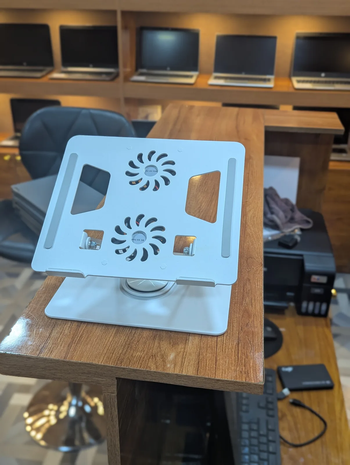 Laptop Stand 360 With Fan Thumbnail 2